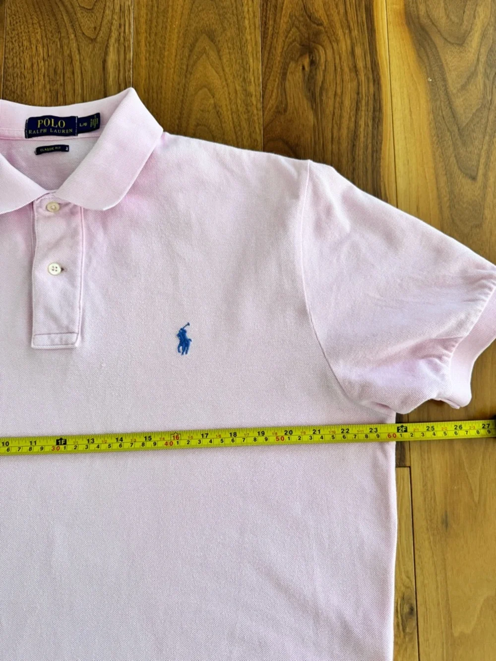 Polo Ralph Lauren Classic Fit Solid Pink Mesh Polo Shirt Pony Logo Size L